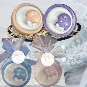 Baby Shower Moon & Stars Soap Favors, Set 12, Gender Reveal Party, Hostess Gift